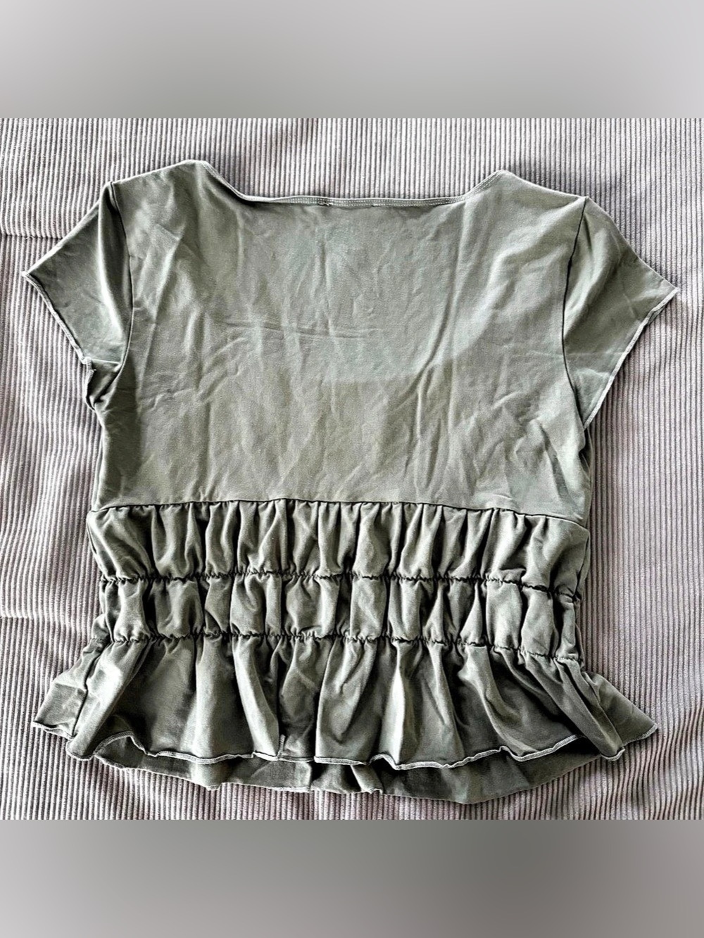Reformation Ruffled Peplum Blouse - Picture 2 of 7